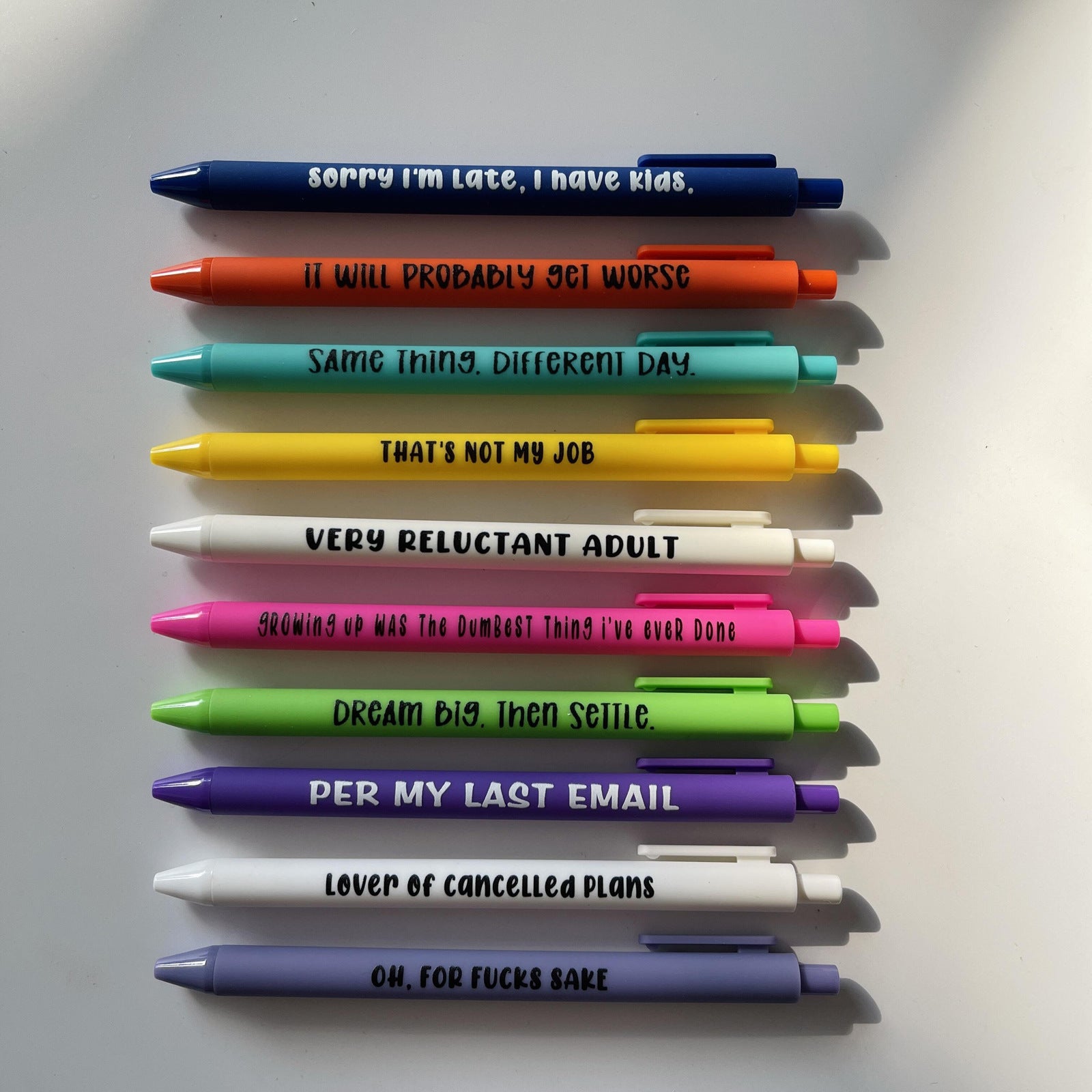 Wholesale Interesting Pens with Dirty Language, Press Plastic Ballpoint Pens